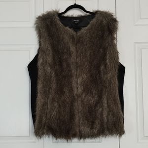 Goth Faux Fur Wolf Vest
